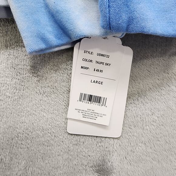 NEW Dreamsicle Sweatshirt Womens L Blue Taupe Sky Tie Dye BEE HAPPY OREGON State - Picture 6 of 12